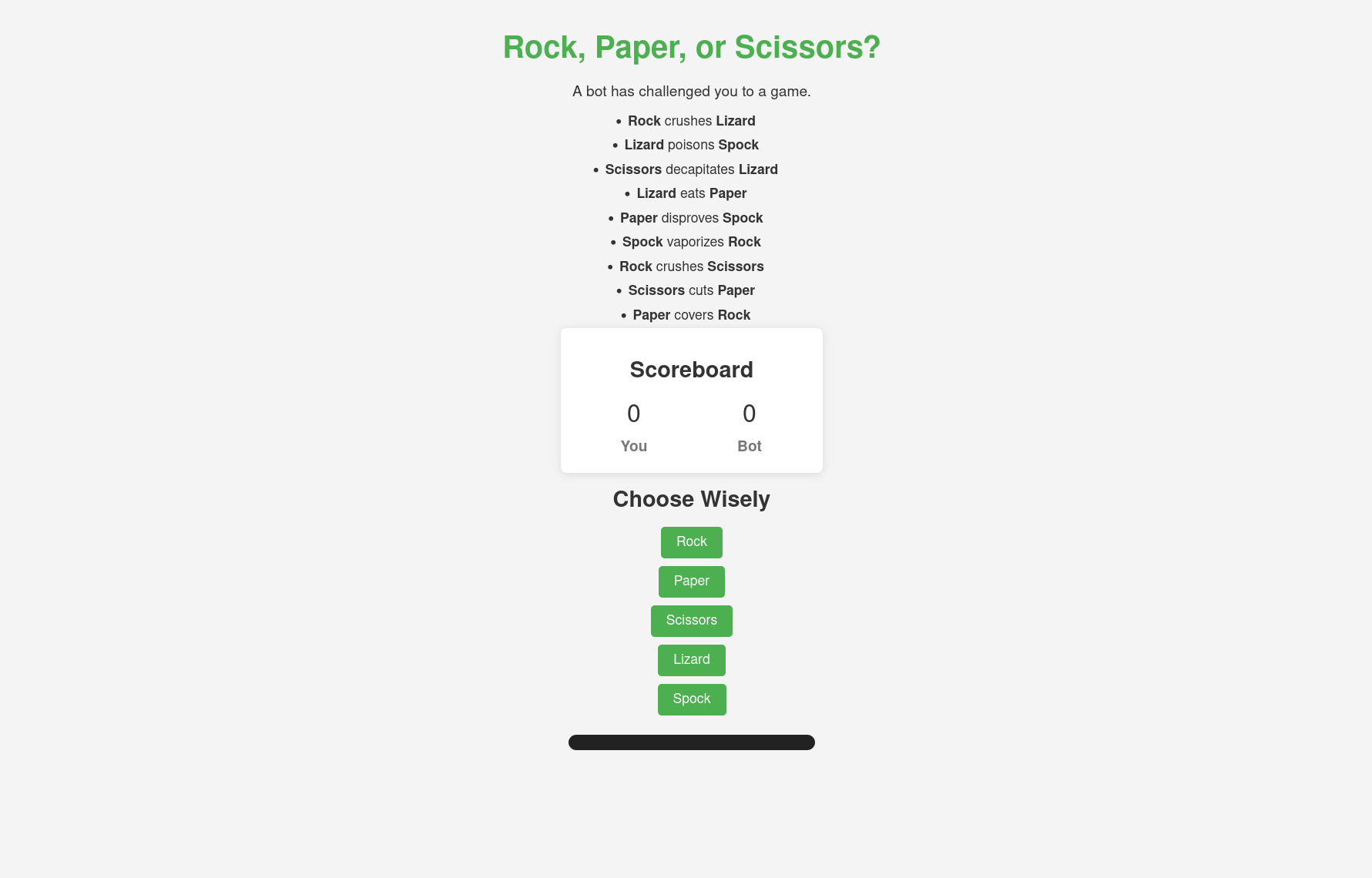 Rock Paper Scissors Game